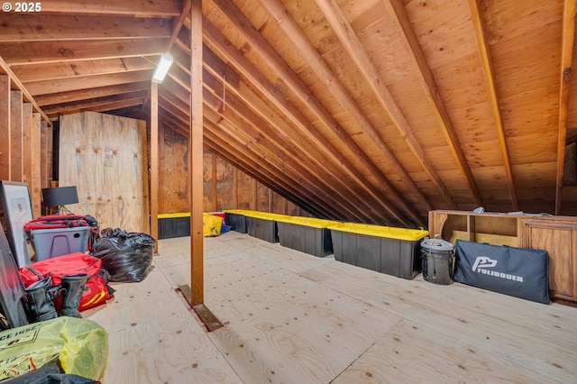 view of attic