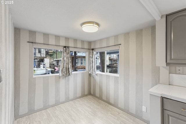 interior space featuring light wood-type flooring