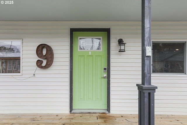 view of doorway to property