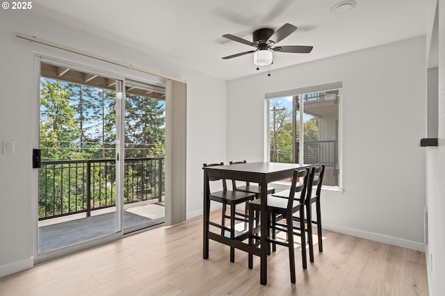 20910 Fawn Ct Unit 8, West Linn, OR 97068 - dining room featuring wood finished floors and a ceiling fan