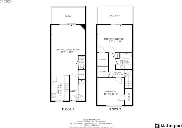 bedroom with wood finished floors, baseboards, and an office area