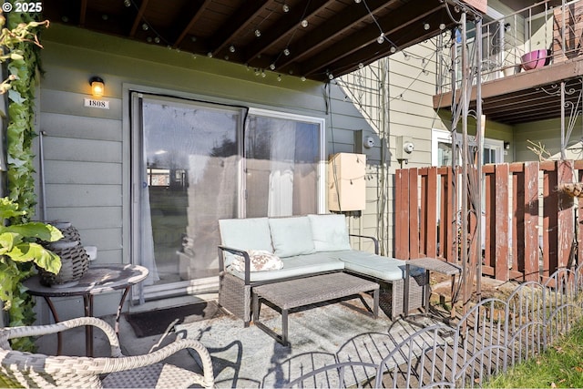 view of patio / terrace with an outdoor hangout area