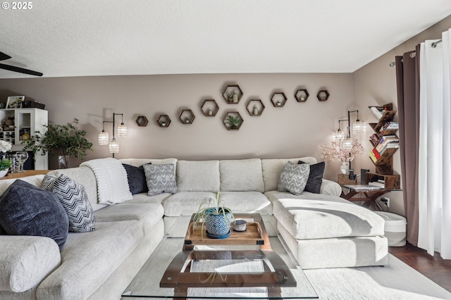 living room featuring hardwood / wood-style flooring