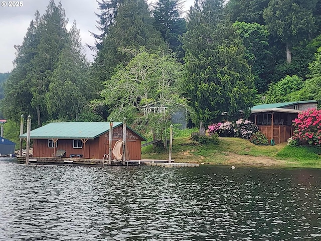 747 N Tenmile, Lakeside, OR 97449 - water view with a boat dock
