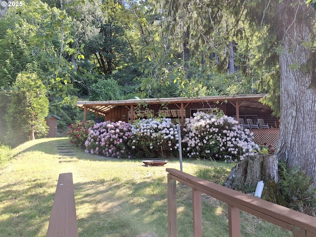 747 N Tenmile, Lakeside, OR 97449 - view of green lawn with a view of trees