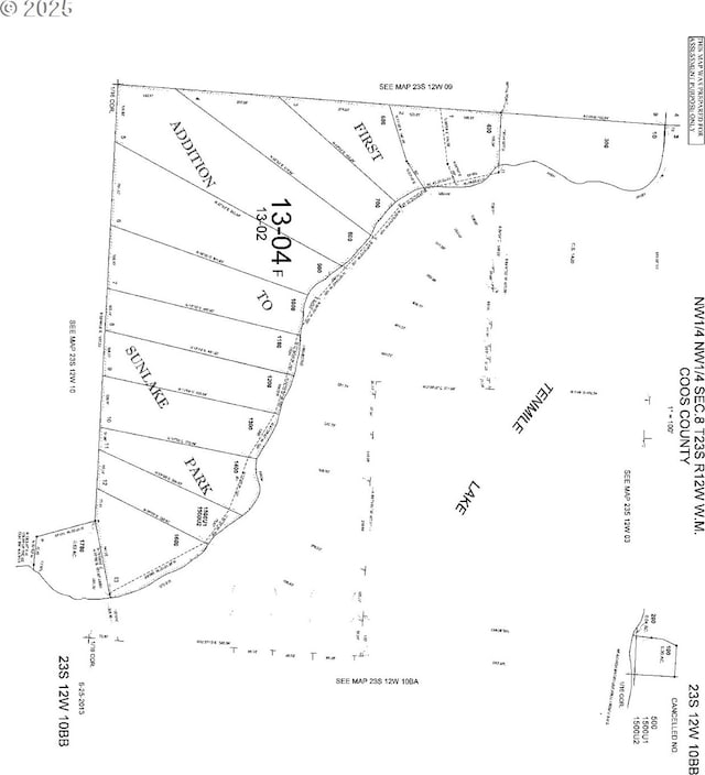 747 N Tenmile, Lakeside, OR 97449 - map showing property parcels