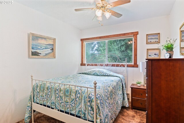 11754 Colvin Rd, Clatskanie, OR 97016 - carpeted bedroom with a ceiling fan