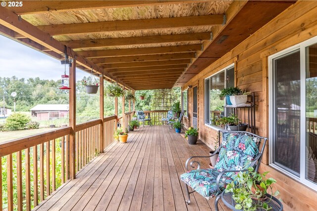 11754 Colvin Rd, Clatskanie, OR 97016 - view of wooden terrace
