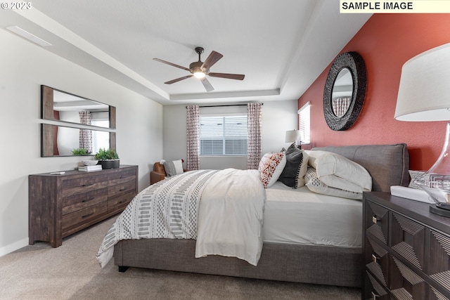 8518 NE 134th Ave Lot 89, Vancouver, WA 98682 - carpeted bedroom featuring a raised ceiling and a ceiling fan