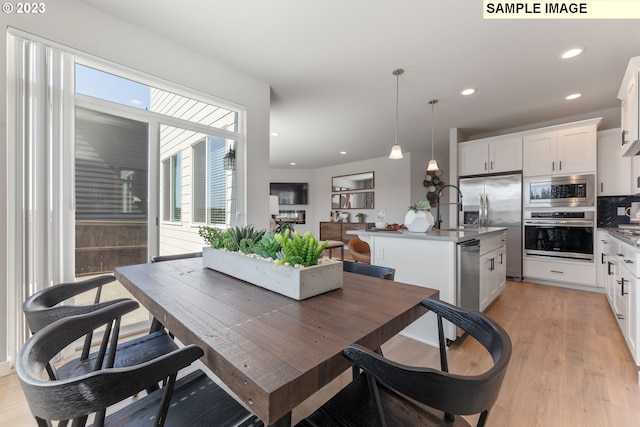 8518 NE 134th Ave Lot 89, Vancouver, WA 98682 - dining area featuring light wood-style floors and recessed lighting