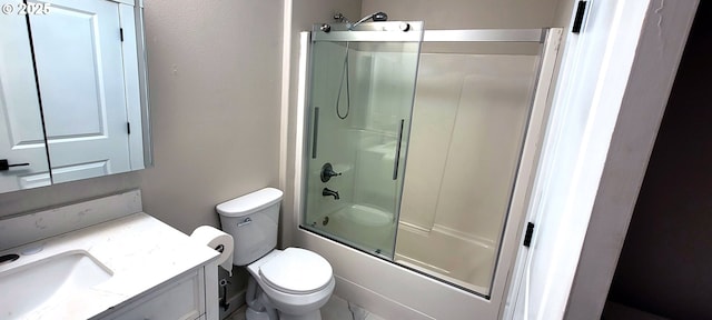 2659 SW Latourell Pl SW, Troutdale, OR 97060 - full bathroom featuring vanity, toilet, and bath / shower combo with glass door