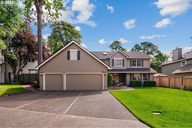 14230 Amberwood Cir, Lake Oswego, OR 97035 - view of front of house with asphalt driveway and a garage