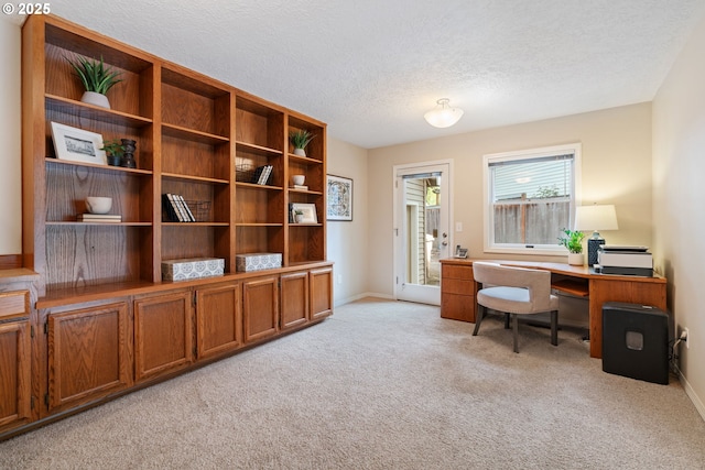 14230 Amberwood Cir, Lake Oswego, OR 97035 - office space with light colored carpet, a textured ceiling, and baseboards