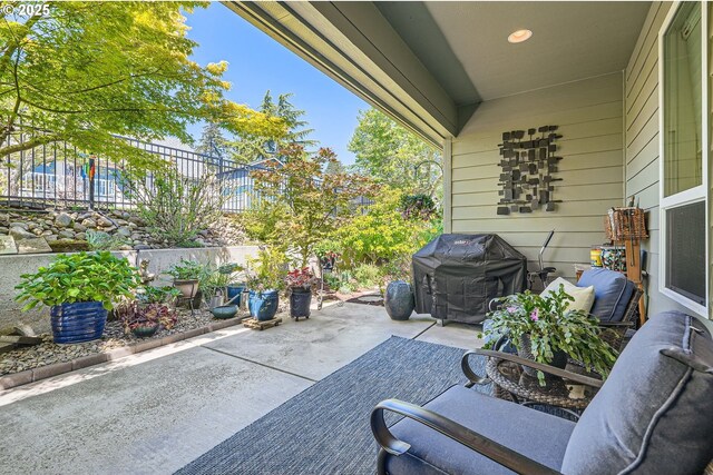 1114 S 6th Way, Ridgefield, WA 98642 - view of patio / terrace featuring grilling area and fence