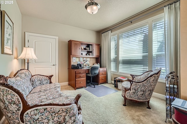 1114 S 6th Way, Ridgefield, WA 98642 - home office featuring light carpet, a textured ceiling, and baseboards