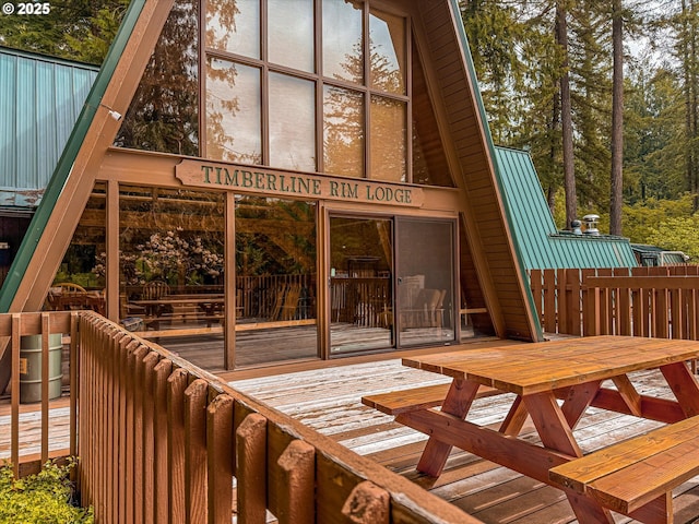 65277 E Sandy River Ln, Rhododendron, OR 97049 - view of wooden deck