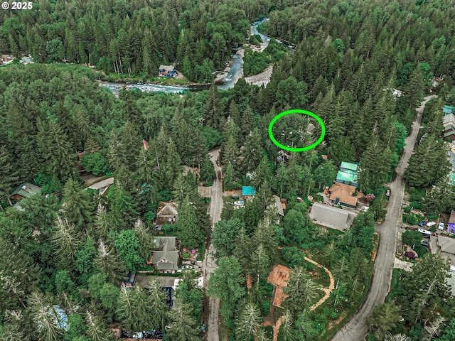 65277 E Sandy River Ln, Rhododendron, OR 97049 - aerial view of property's location with a forest