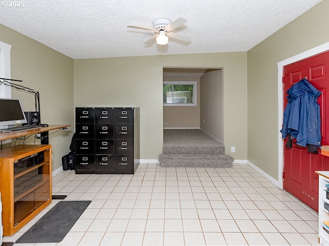 1339 NW 7th Ave, Camas, WA 98607 - foyer with a ceiling fan, a textured ceiling, and baseboards