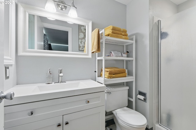 4433 SW 201st Ave, Beaverton, OR 97078 - full bath featuring vanity, a shower stall, and toilet