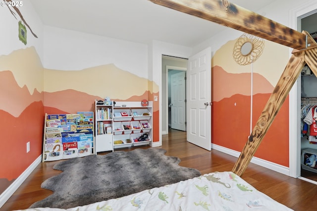 4433 SW 201st Ave, Beaverton, OR 97078 - bedroom featuring wood finished floors and baseboards
