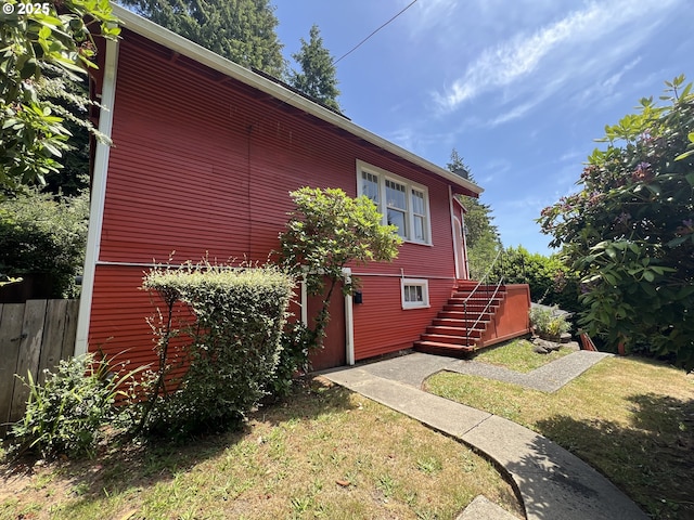 560 N 10th St, Coos Bay, OR 97420 - view of property exterior with stairs