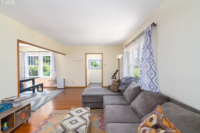 560 N 10th St, Coos Bay, OR 97420 - living area with wood finished floors and baseboards