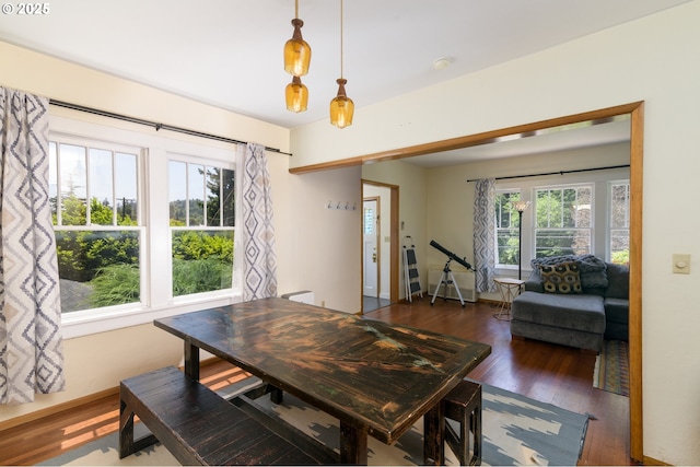 560 N 10th St, Coos Bay, OR 97420 - dining room featuring wood finished floors and baseboards