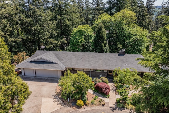 view from above of property