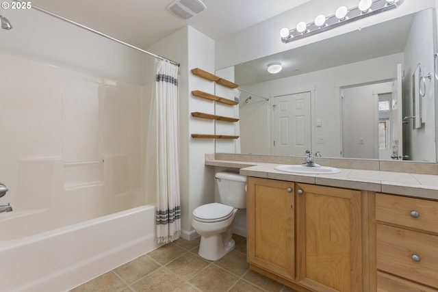1874 NE 101st Ave Unit 202, Hillsboro, OR 97006 - full bath with toilet, vanity, shower / bath combo, and tile patterned flooring