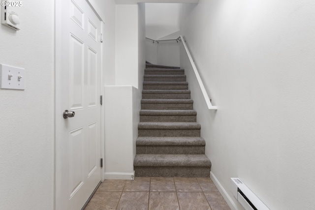 1874 NE 101st Ave Unit 202, Hillsboro, OR 97006 - stairway featuring baseboard heating and baseboards
