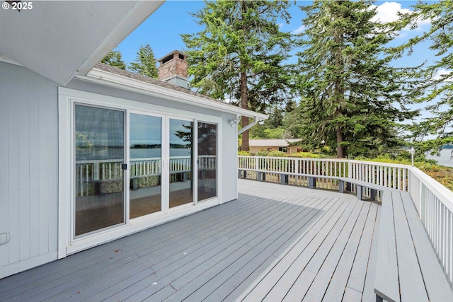94020 E Shore Dr, North Bend, OR 97459 - view of wooden terrace