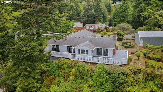 94020 E Shore Dr, North Bend, OR 97459 - view from above of property featuring a heavily wooded area