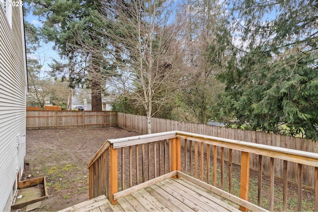 13332 SE Harold St, Portland, OR 97236 - wooden terrace featuring a fenced backyard