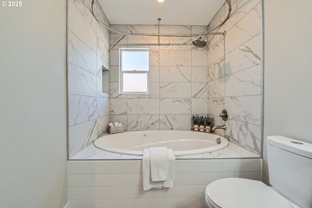 4106 SE 122nd Ave, Portland, OR 97236 - full bathroom featuring toilet and tiled shower / bath combo