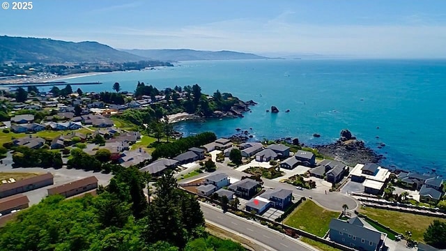 842 Chetco Point Ter, Brookings, OR 97415 - aerial perspective of suburban area featuring a water and mountain view