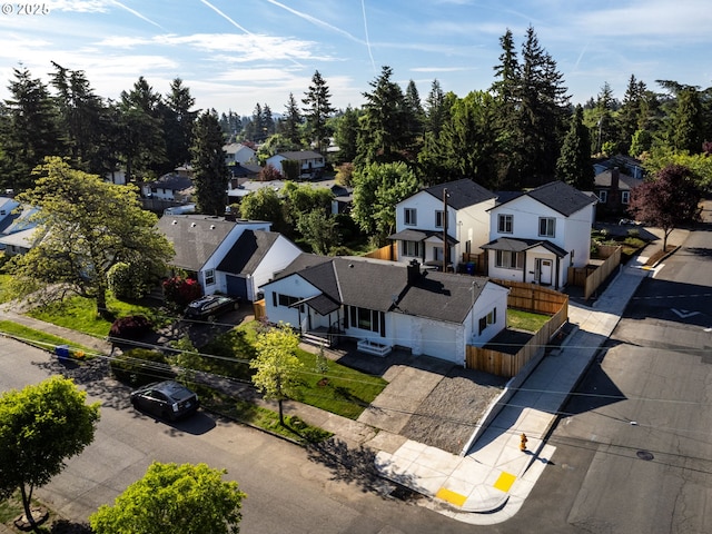 aerial perspective of suburban area