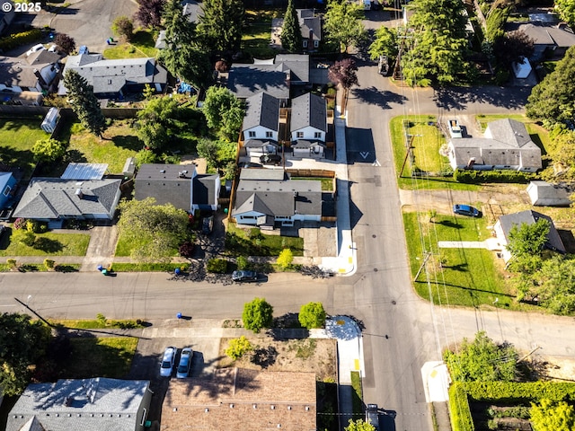 aerial view of residential area