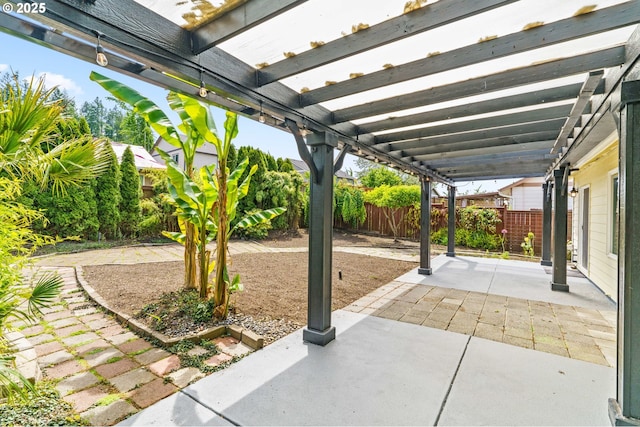 3473 Parker Ln, Springfield, OR 97477 - fenced backyard featuring a pergola and a patio