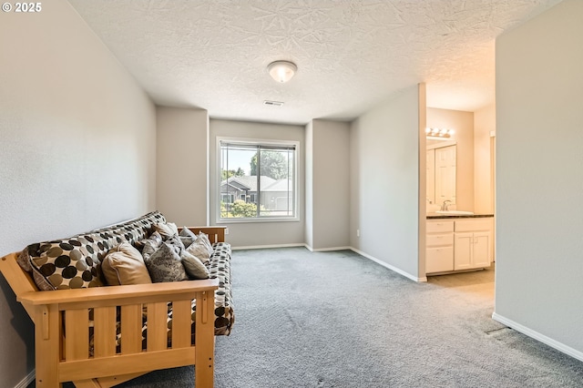 22160 NE Lachenview Ln, Fairview, OR 97024 - sitting room featuring carpet, baseboards, and a textured ceiling