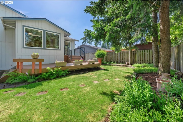 1629 NW Orchard Ave, Gresham, OR 97030 - view of yard featuring a wooden deck