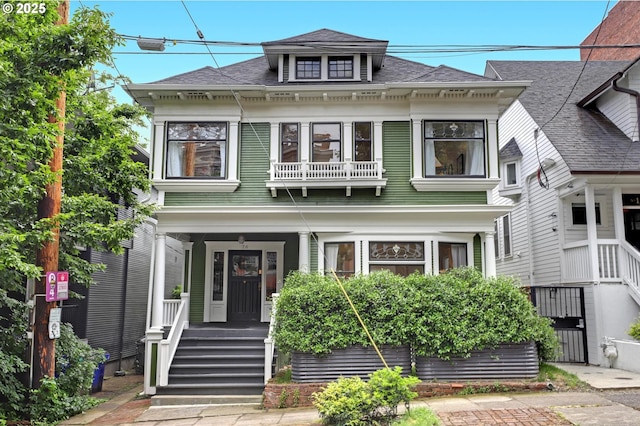 26 NW 22nd Pl, Portland, OR 97210 - view of front of home featuring covered porch and a shingled roof
