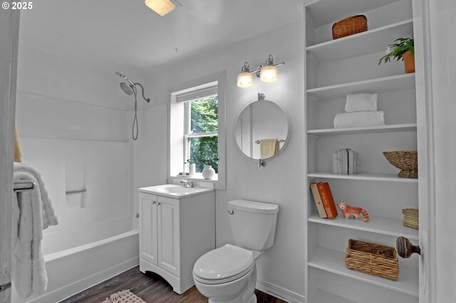 26 NW 22nd Pl, Portland, OR 97210 - full bathroom with wood finished floors, washtub / shower combination, and vanity