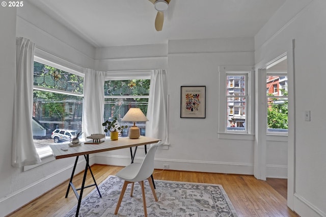 26 NW 22nd Pl, Portland, OR 97210 - office featuring plenty of natural light, a ceiling fan, and wood finished floors
