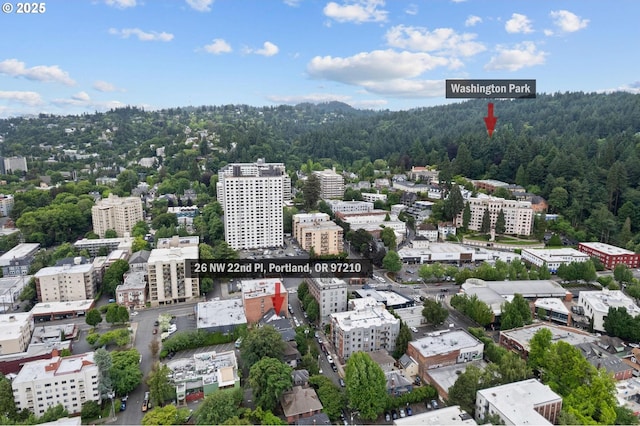 26 NW 22nd Pl, Portland, OR 97210 - aerial view of a heavily wooded area