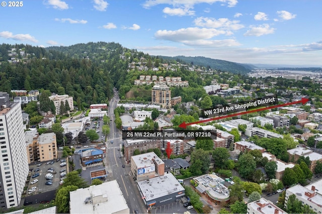 26 NW 22nd Pl, Portland, OR 97210 - aerial view of property's location with nearby urban area