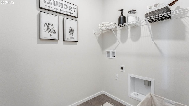 3447 SW Thomas Ave, Gresham, OR 97080 - washroom featuring electric dryer hookup, hookup for a washing machine, and tile patterned flooring