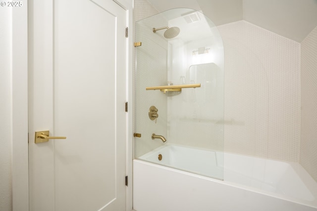 full bath featuring bathing tub / shower combination