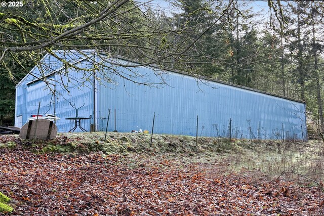 view of pole building