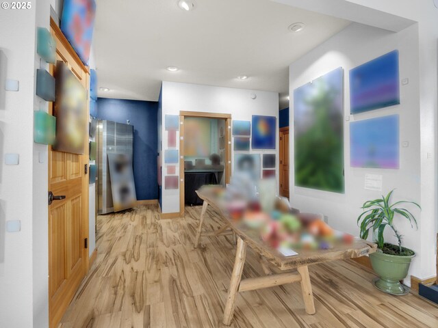 107 Sunset Blvd, Cannon Beach, OR 97110 - dining room featuring light wood-style floors and recessed lighting