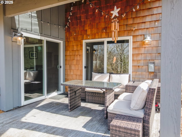 view of patio / terrace with an outdoor hangout area